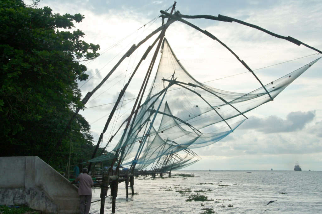 Chinesische Fischernetze Kerala Kochi