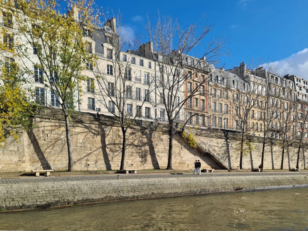 Seineufer mit Stadtpalais Häusern