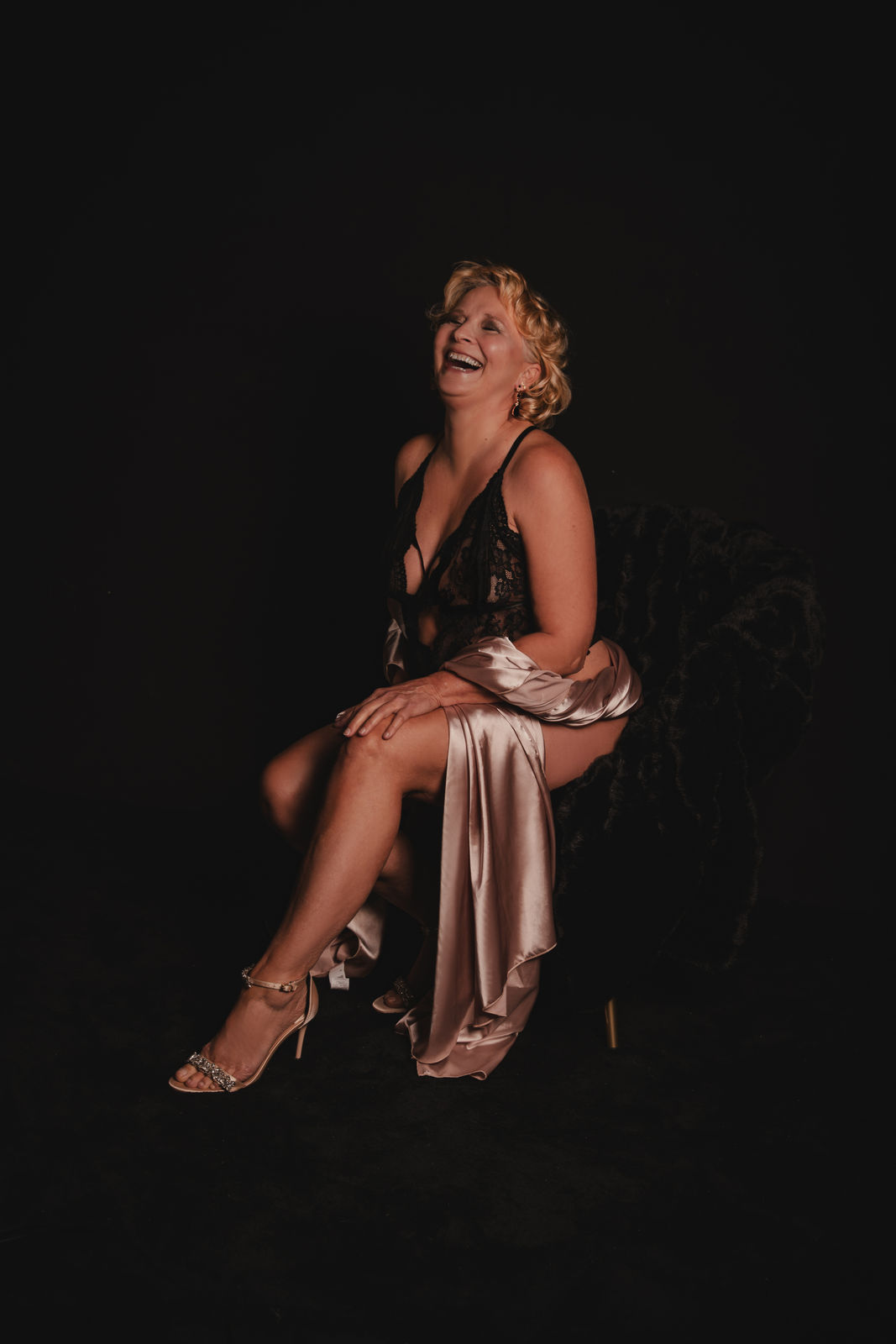 Woman on photoshooting